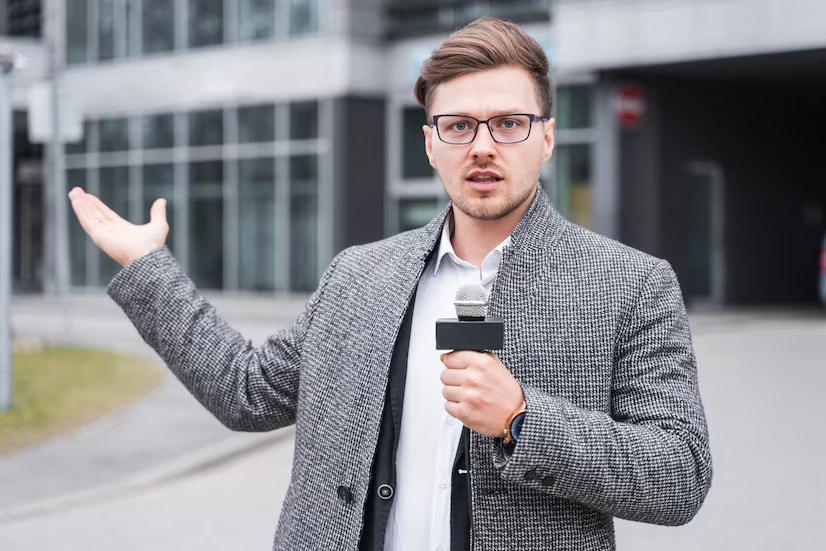 Hombre con carrera en comunicación