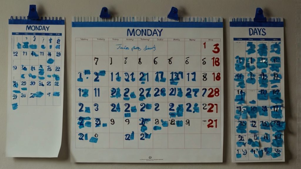 blue monday un calendario mostrando el lunes más triste del año 