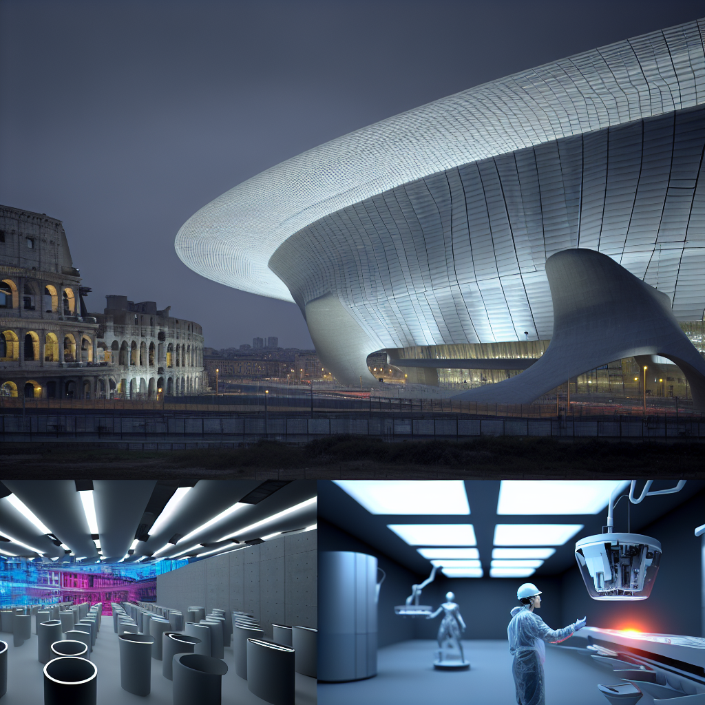 Innovación Arquitectónica: Descubre el Futuro del Diseño Estructura futurista iluminada muestra últimos avances en arquitectura contemporánea