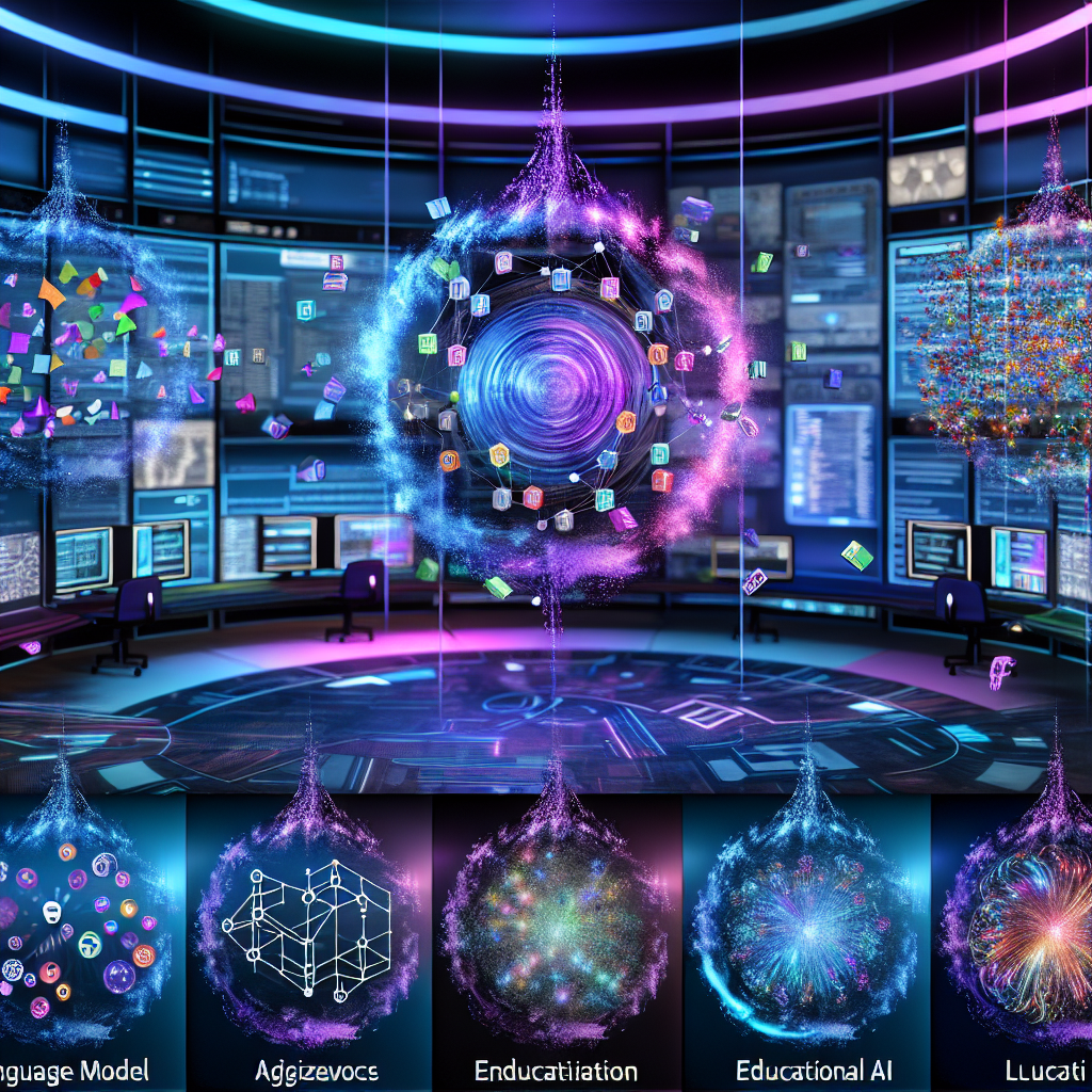 Explora los Modelos de Lenguaje más Avanzados del Mercado Representación visual de los principales modelos de lenguaje del mercado actual en un entorno futurista.